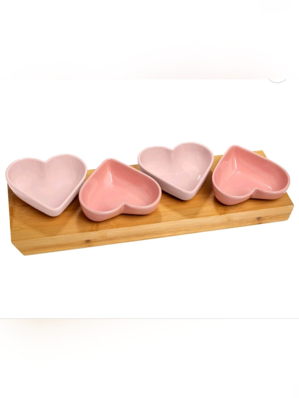Paris Hilton London Collection 5-Piece Stoneware Ceramic Heart Dip Bowl Set